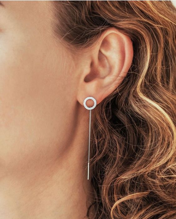 Дуже красиві, різні, срібні сережки - протяжки