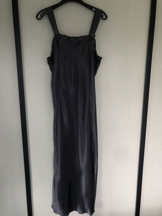 Szara długa koszula nocna damska bielizniana