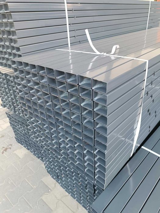 Słupek ogrodzeniowy do paneli 60x40 Ral 7016 grafit czarny zielony