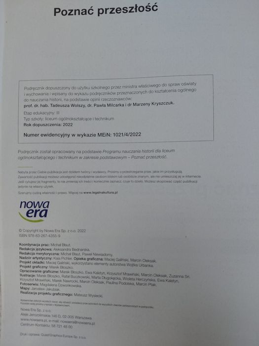 Podręcznik do historii Poznać przeszłość 4 zakres podstawowy