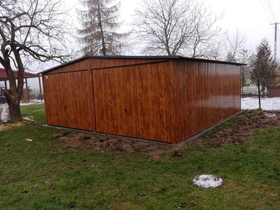Garaż blaszany 4x6 dwuspad od PRODUCENTA na wymiar (83)