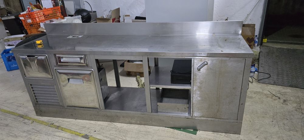 Bancada inox com gaveta