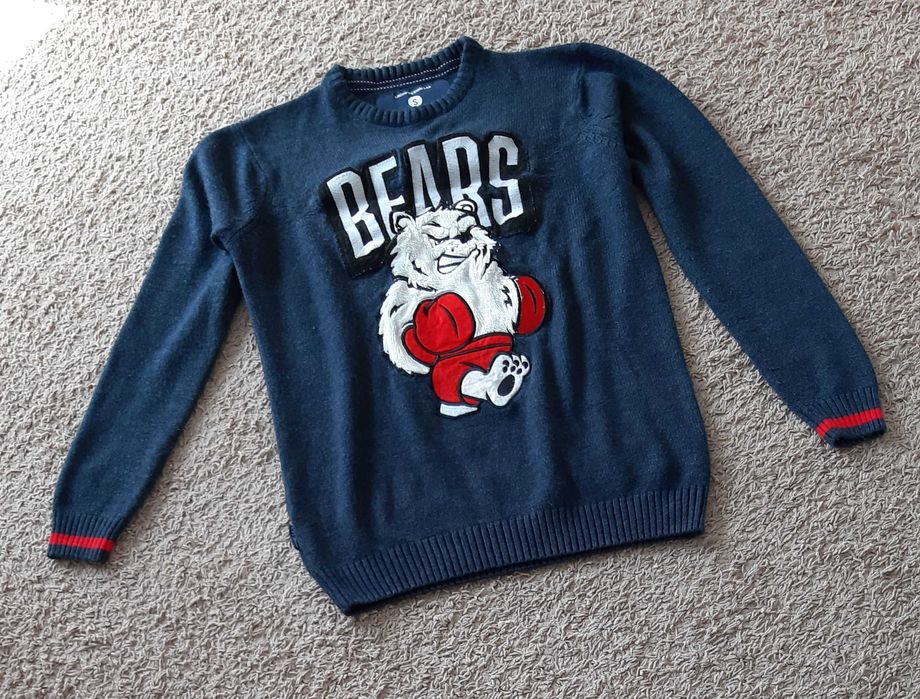 Cropp - Sweter z aplikacją - Granatowy rozm. S