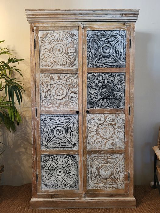 armario, estante, prateleiras,  oriental,talha, indiano, rustico