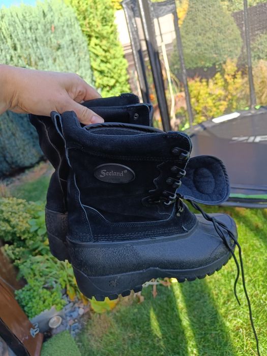 Buty męskie seeland 44 skórzane śniegowce kozaki zimowe ocieplane kalosze myśliwskie militarne jak nowe