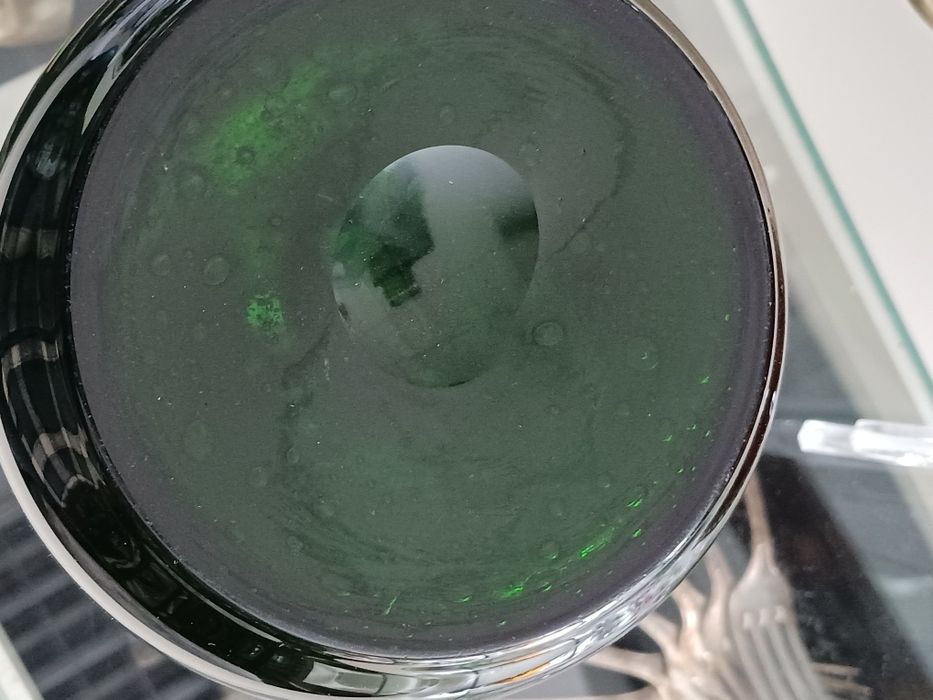 Zbigniew Horbowy wazon butla szklo antico zielony