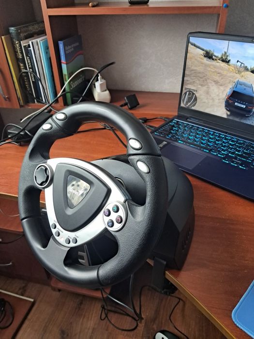 Ігровий руль Genius + педалі | 180°