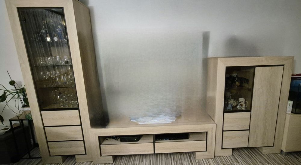 Meble do salonu koloru dąb