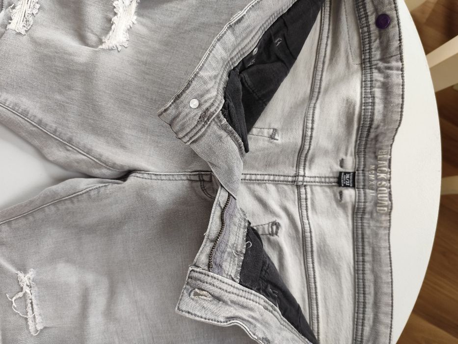 Spodnie jeans kolor szary