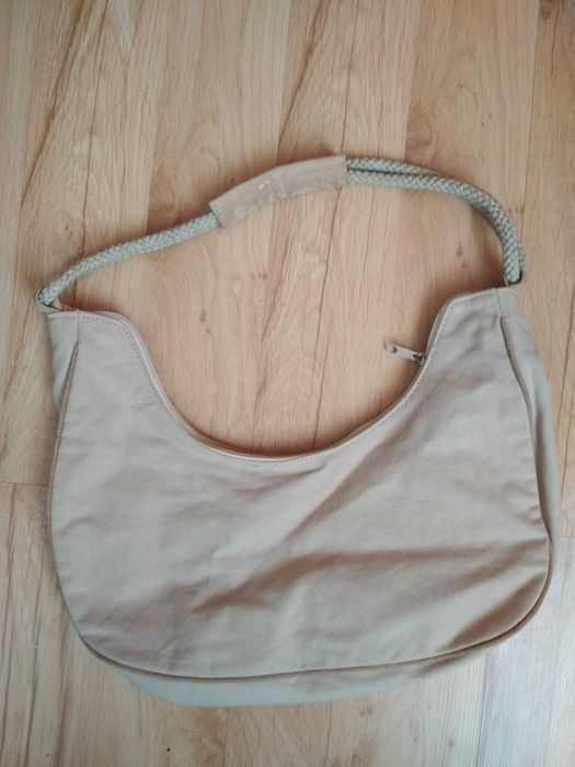 Beżowa torebka materiałowa