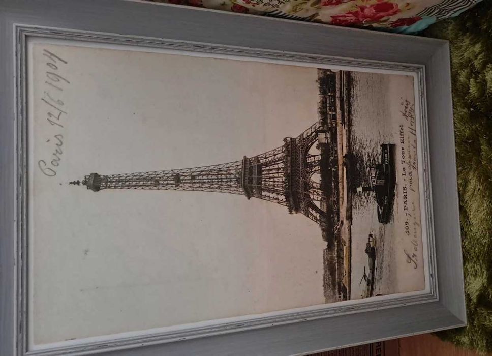 Rustic Paris painting - Eiffel Tower - excellent condition64285294296834120