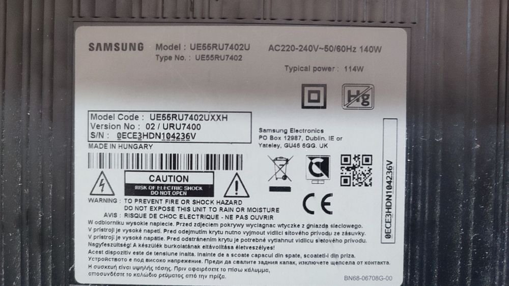 Блок питания  Samsung UE55RU7402 BN4400932Q,S,R, TH07,  55E7