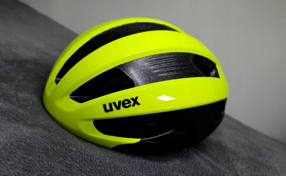 Lekki Kask rowerowy UVEX RISE CC Neon Yellow Bk Matt rozmiar 56-59 cm