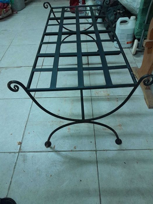 Banca de quarto em metal, estilo vintage