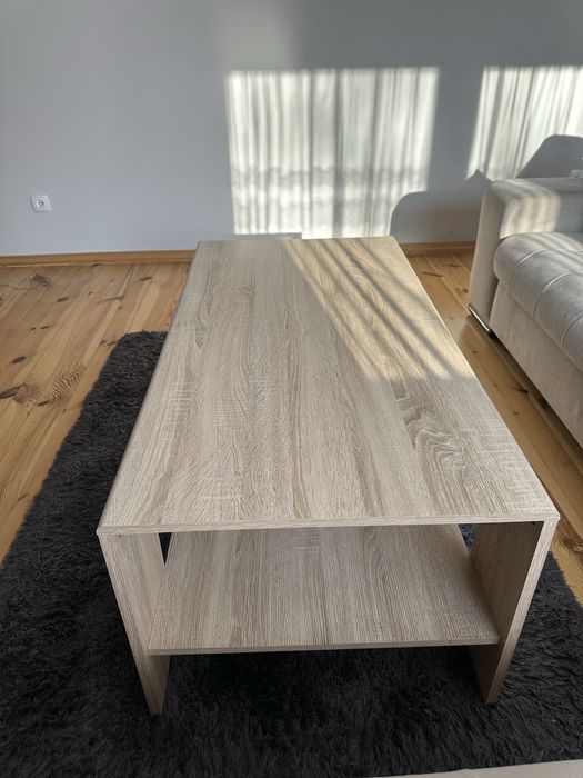 Stolik kawowy z półką – Dąb Sonoma – 115x60 cm