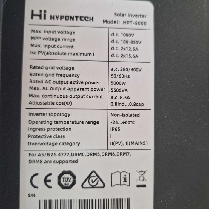 Falownik, Inwerter Hypnotech HPT-5000