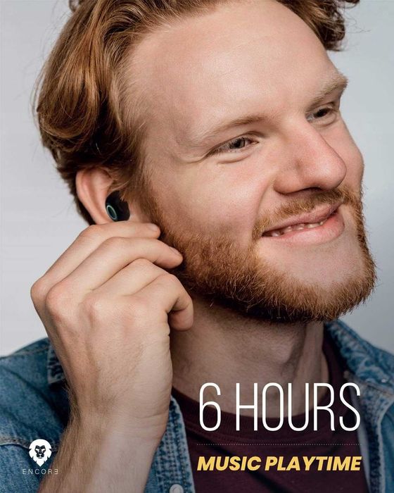 Słuchawki Bezprzewodowe ENCORE FLYTOUCH Indukcja IPX5 Głęboki Bas