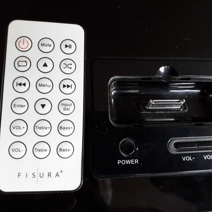 Unidade de suporte e leitor de I-PoD usado mas em bom estado Cor Preta