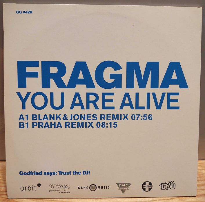 Fragma – You Are Alive (Blank & Jones/Praha Remix) Winyl Trance Klasyk