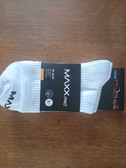 Белые спортивные носки Maxx Pro 3 пары 43-46 новые