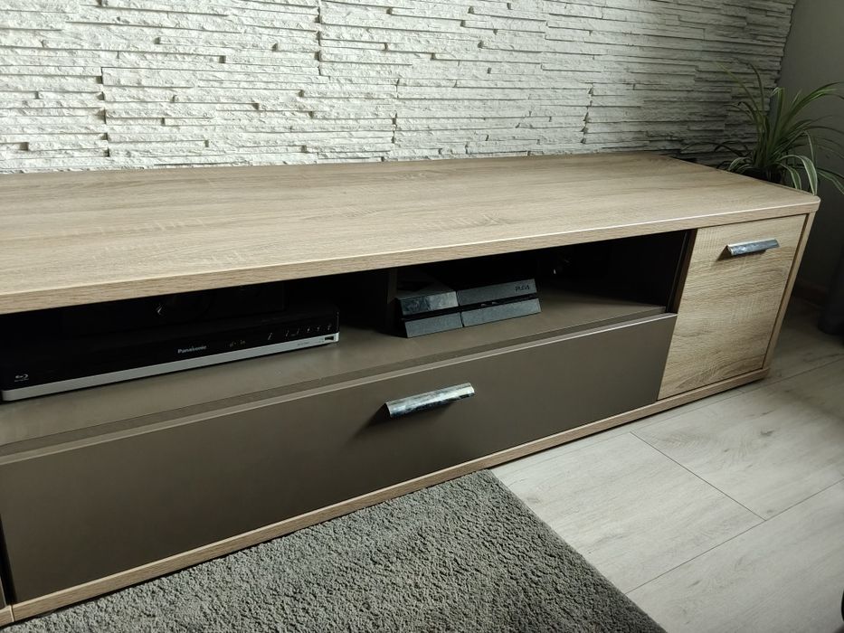 Szafka pod RTV Forte 2 części dąb/szary