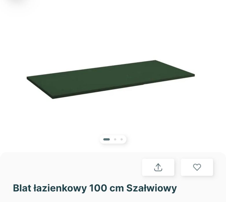 Blat łazienkowy 100cm szałwia od Wena Meble