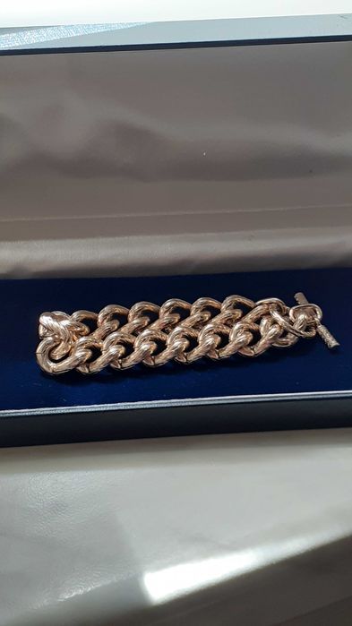 Bransoletka gruba złota