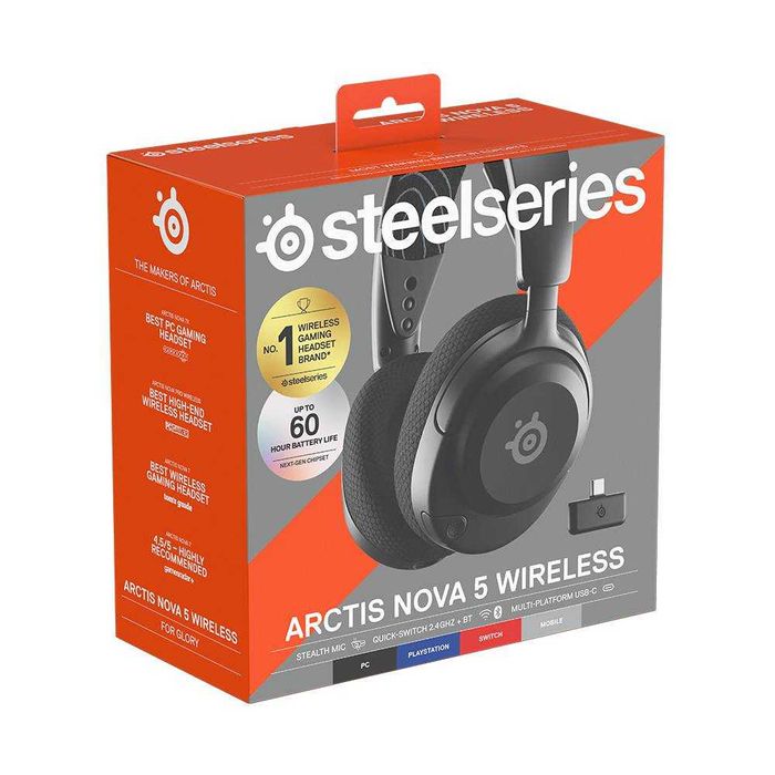 Steelseries Arctis Nova 5 Wireless/Bluetooth Headset, Black64741323011457124