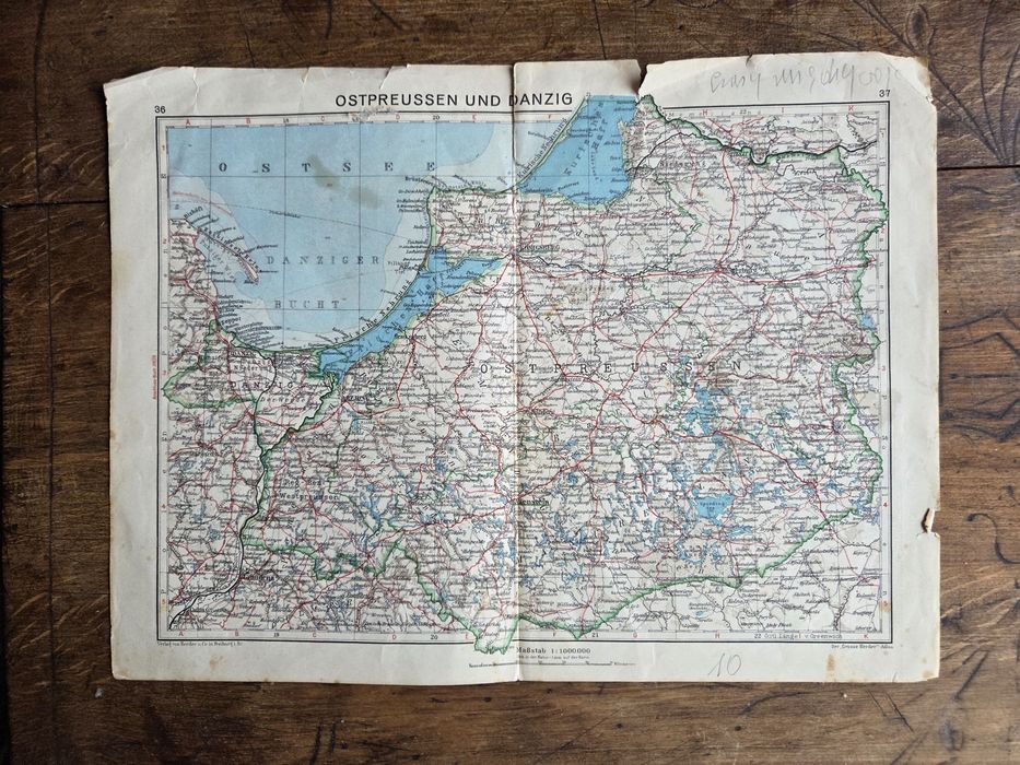 Mapa Prusy i Gdańsk