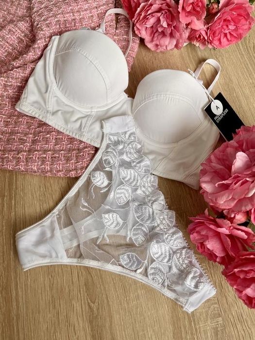 Комплект для ранку нареченої XS топ бюст корсет + трусики