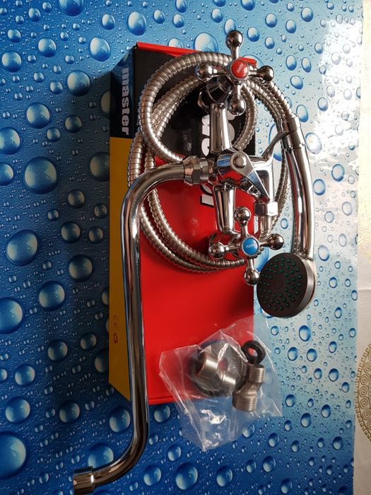 Смеситель змiшувач для ванны с душем MASTER 141 керамика