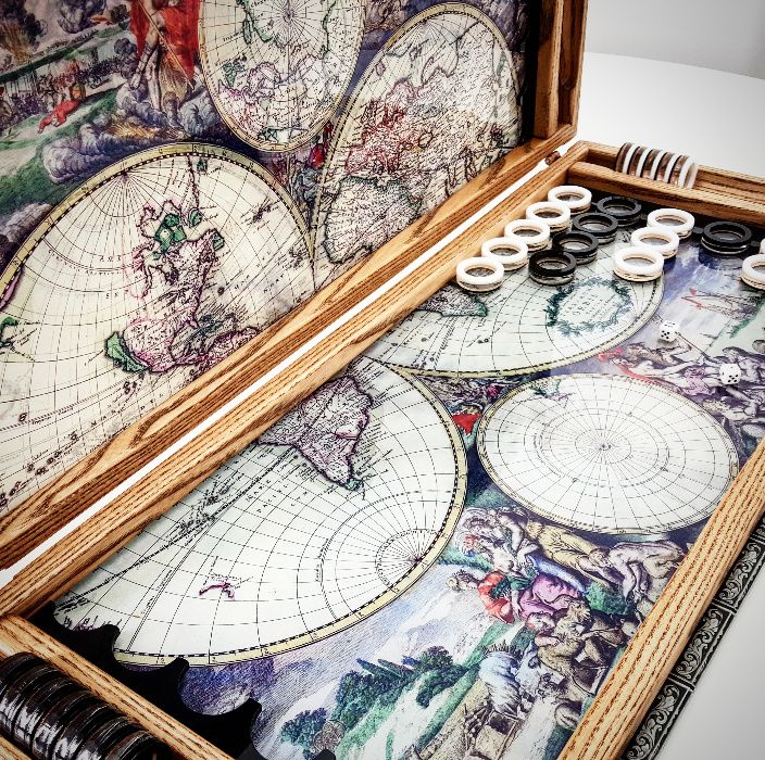 Нарды игровые + дизайн под заказ от бренда Art-limit под стеклом.