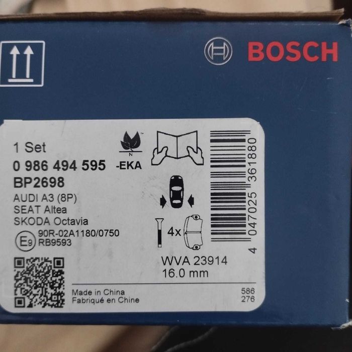 Vende se pastilhas de travão Bosch (eixo traseiro)