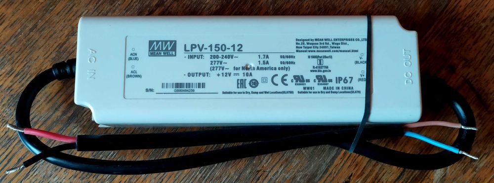 Блоки живлення FKSI 12V 13A/ MW LPV-150-12
