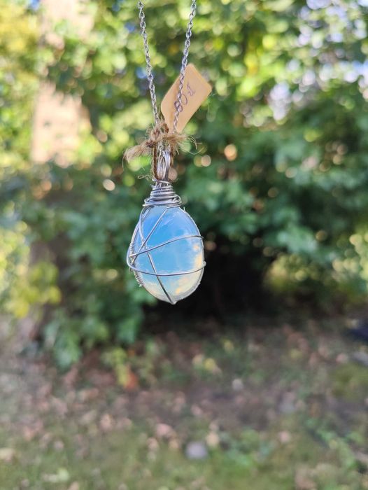 Zawieszka handmade Opalit | Stal Szlachetna