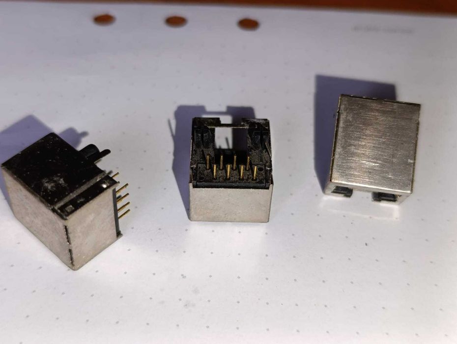 Гніздо 8p8c RJ45 на плату, екран