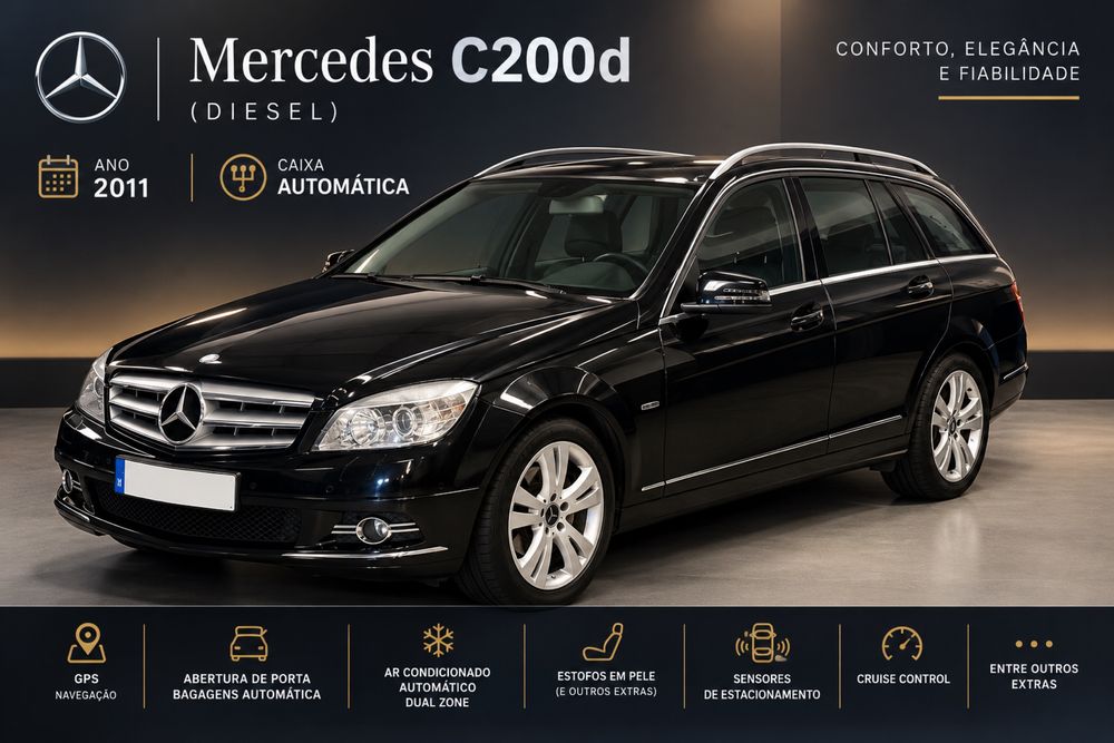 2011 - Mercedes C200d (cx AUTOMÁTICA)