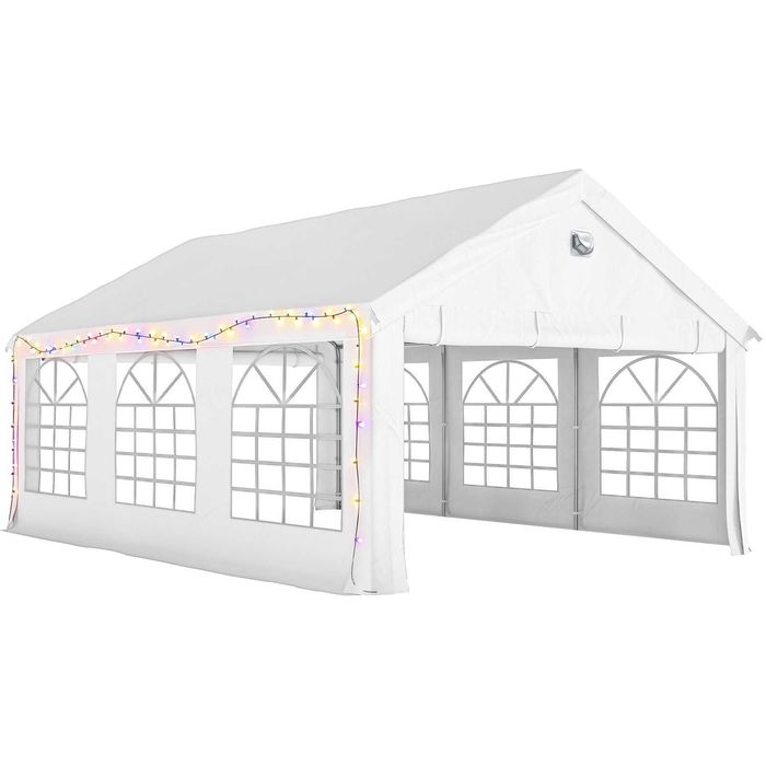 Gazebo para eventos 598x394x302 cm branco UPF30+