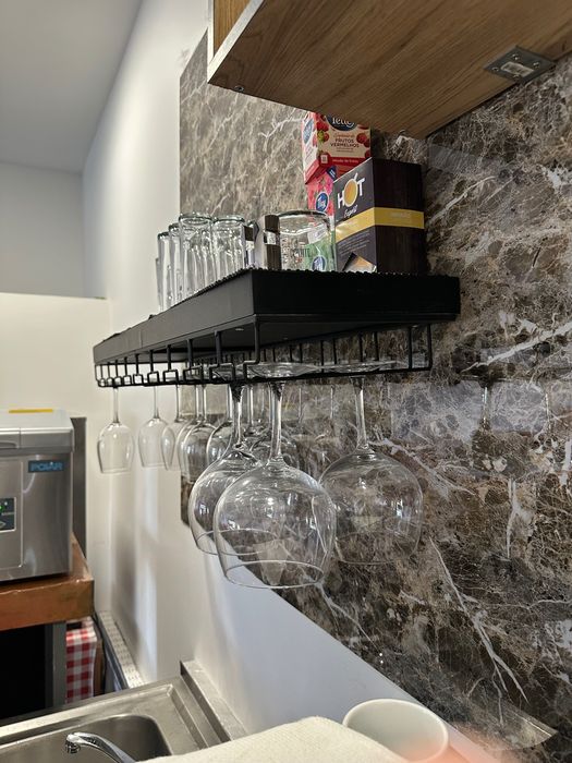 Suporte para copos de vinho + Prateleira de Parede