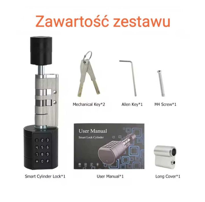 Zamek wkładka Smart Bluetooth aplikacja Tuya