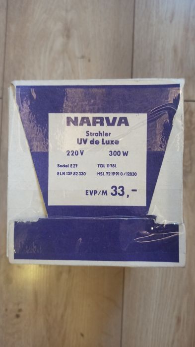 Żarówka lampa UV 300W NARVA Solarium