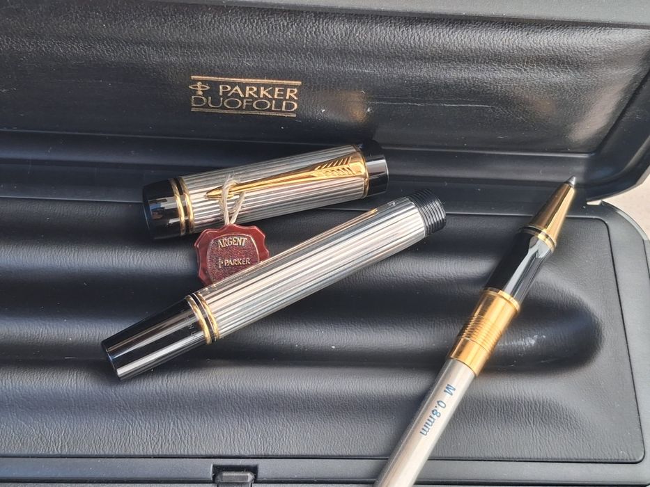 Parker Duofold Internacional Rollerball  prata 925