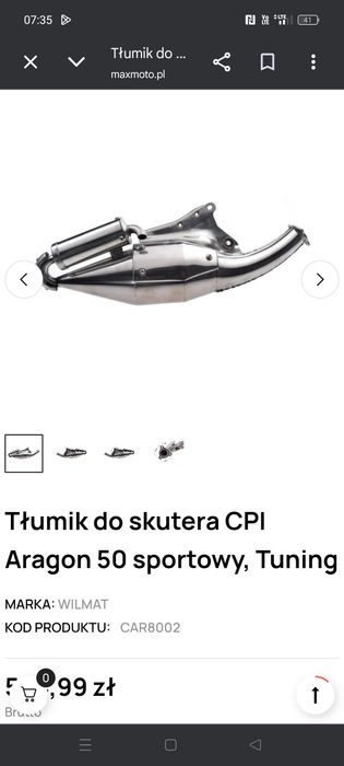 Tłumik sportowy do skutera