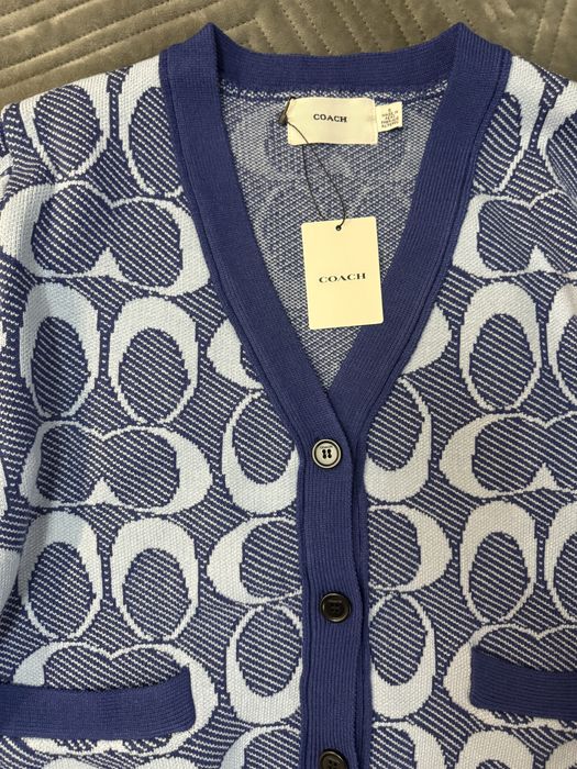 Кардиган Coach синій оригінал