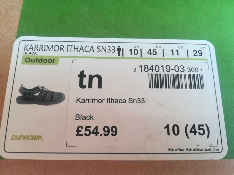 Мужские прогулочные сандалии Karrimor Ithaca новые в коробке.