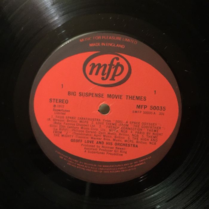 Vinil: Big suspense movie themes - 1972