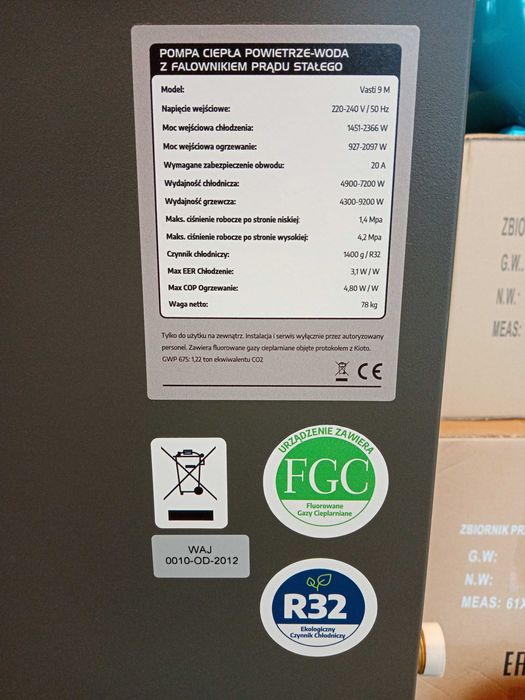 Pompa ciepła Vasti 9 kW monoblok