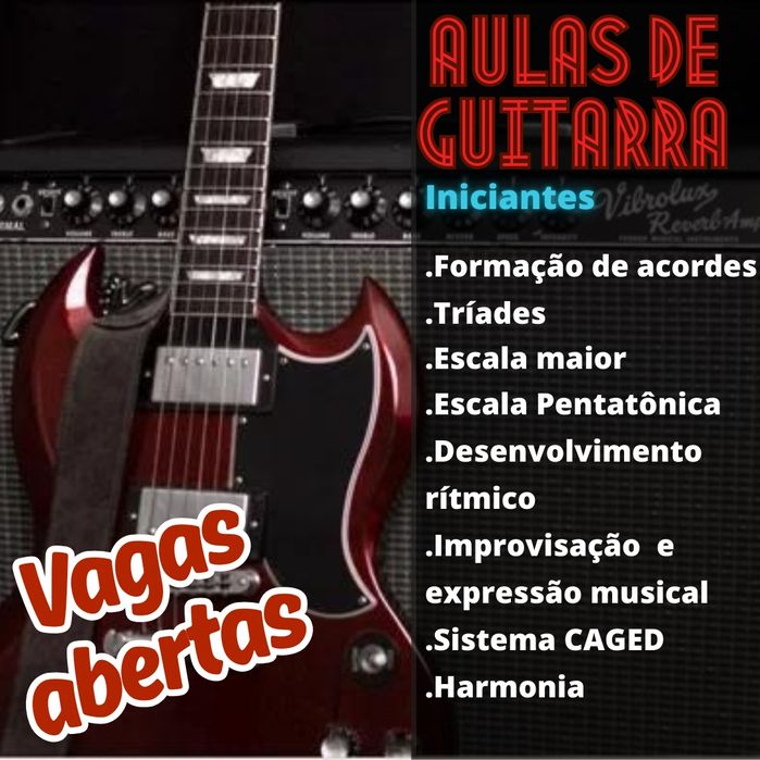 Aulas de guitarra presencial / online