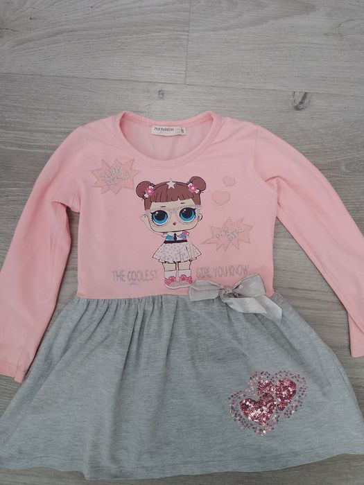 Милое трикотажное платье . Возраст 2-3 года