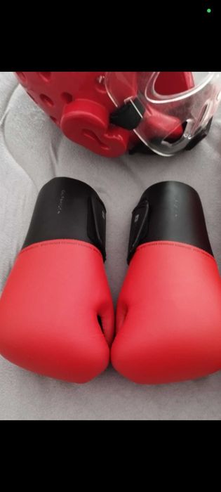 Kit kickboxing crianças caneleiras completas , capacete , Luvas ,